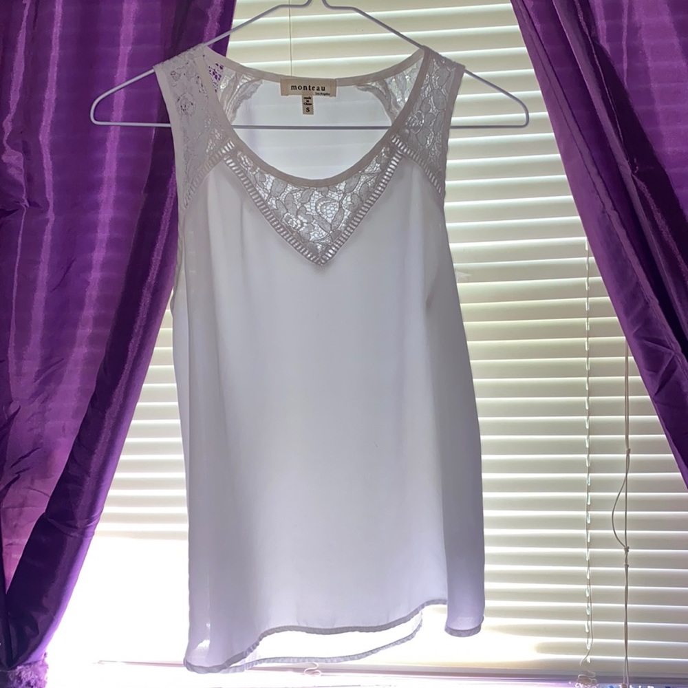 Monteau lace detail tank top